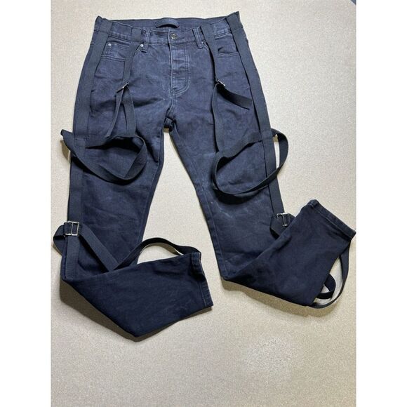 Amiri REAR Black straped Jeans Size 32 Authentic Retail $1500 - Picture 12 of 12